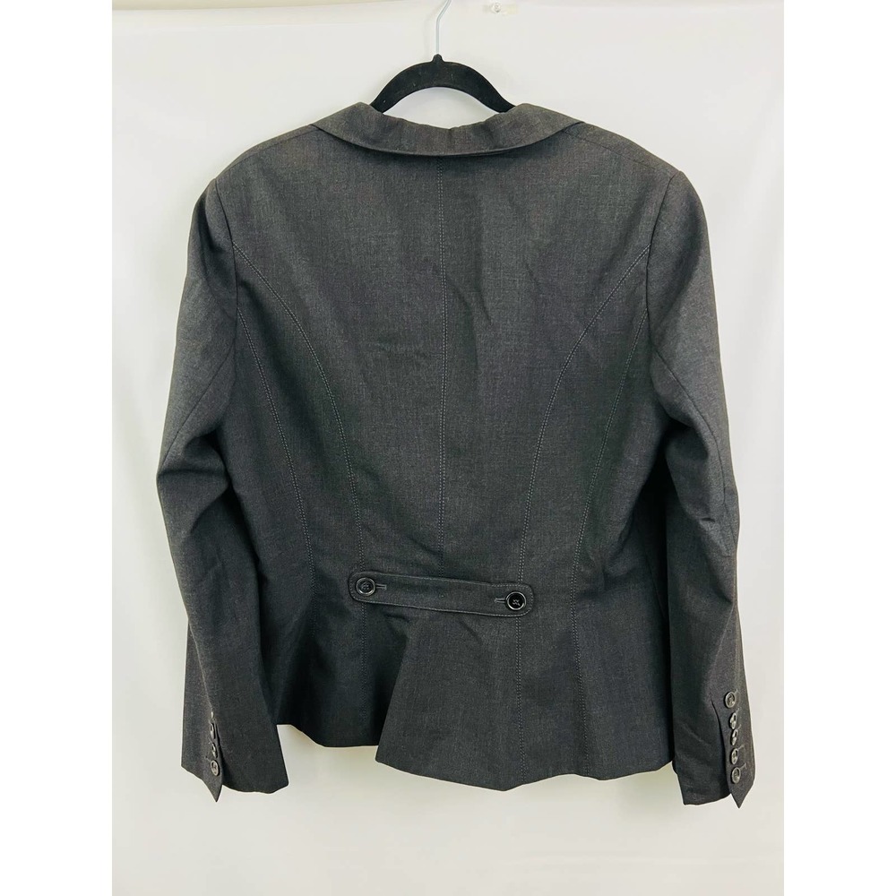 John Meyer Collection Womens Blazer Jacket Size 16 Black Padded Shoulders - Picture 5 of 5